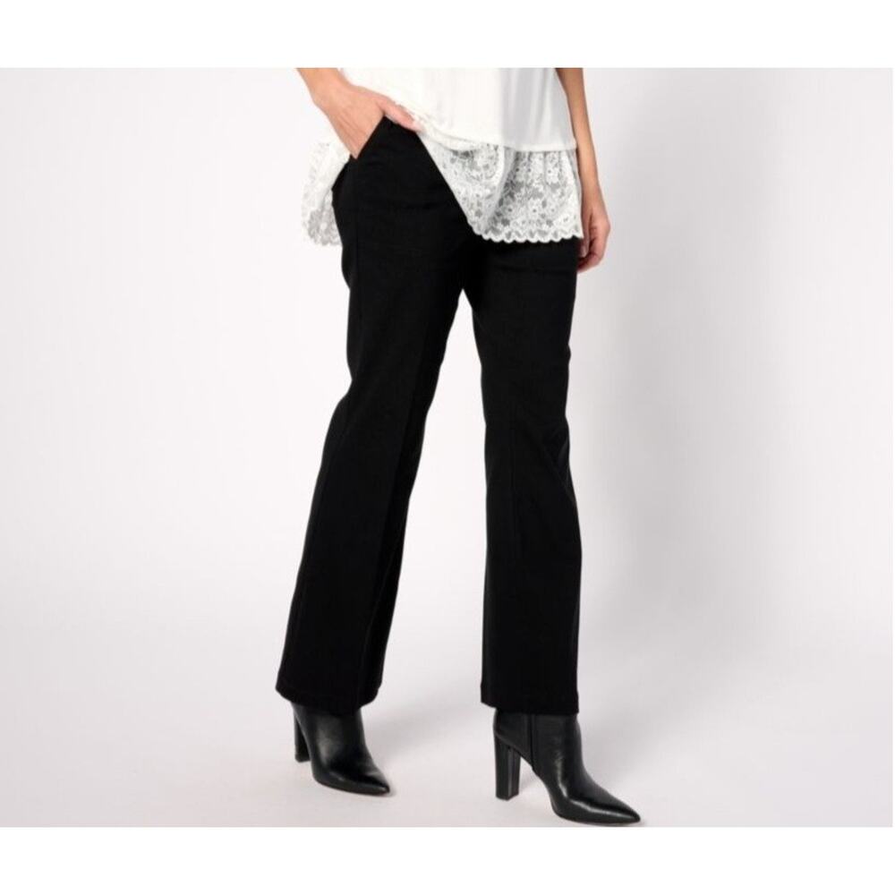LOGO Lori Goldstein Black Size 28 Anywhere Stretch Trouser Pant A628315 NWOT